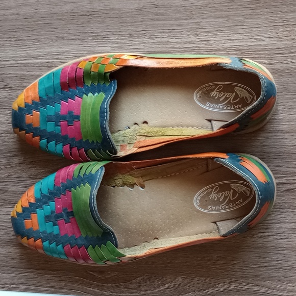Artesanias Valery Leather Huraches Woven Strap Sandals Women's 7 - Picture 6 of 15
